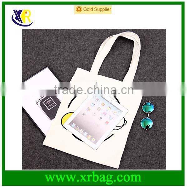 Fashion natural color cotton shoulder tote bag