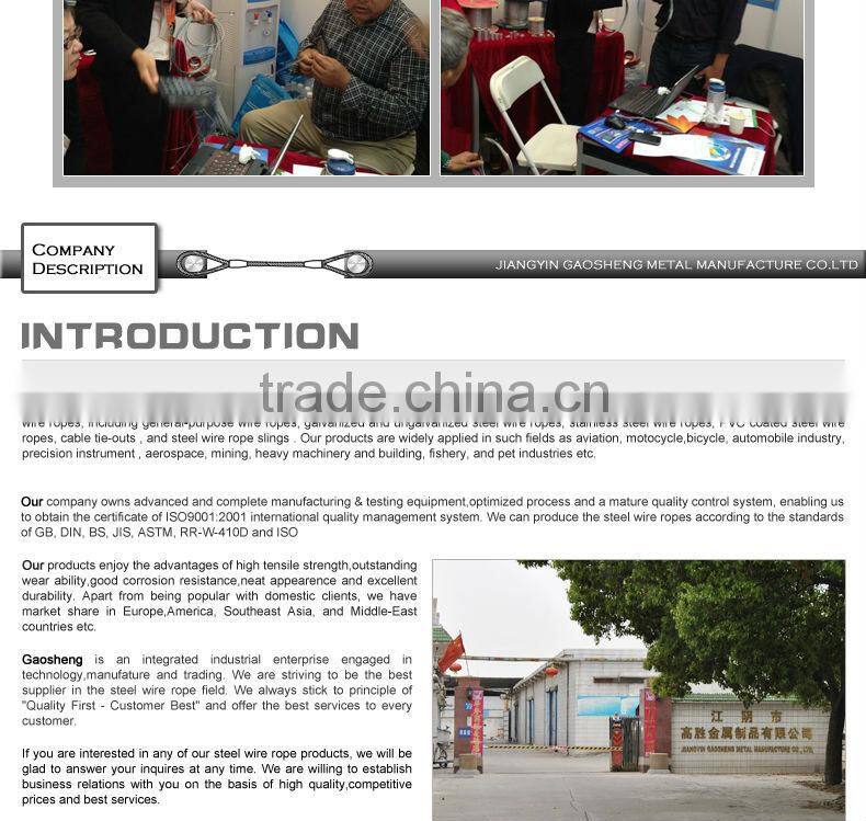 3mm/6mm-diameter steel wire towing cable