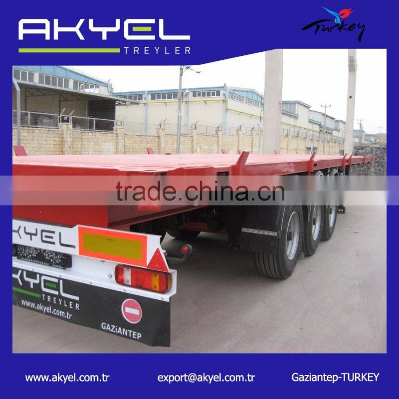 Turkish manufacturer direct supplier hot-selling flatbed load 40ft container semi trailer