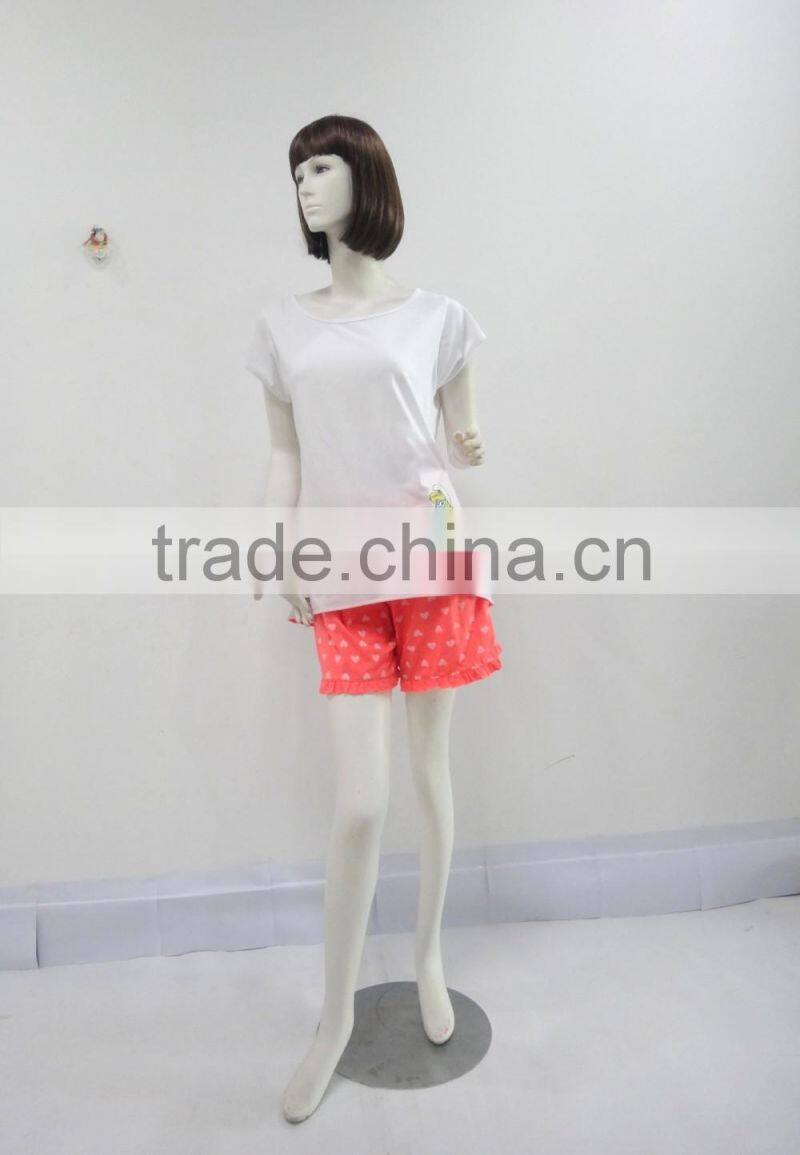 Leisure simple Behind the small sexy with refreshingly loving heart shorts pajamas women