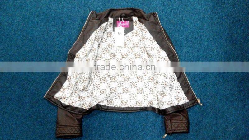 2015 women cool and stylish leather jacket in stock