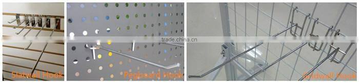 Shop Fittings Grid Wall Wire Hooks Silver Display Rack 10" inch