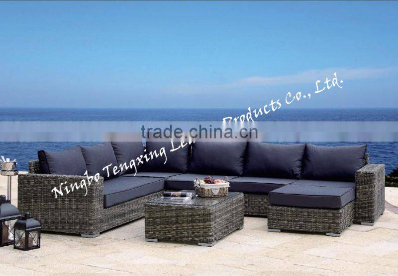 2016 New model style new design use hotel garden rattan sofa set