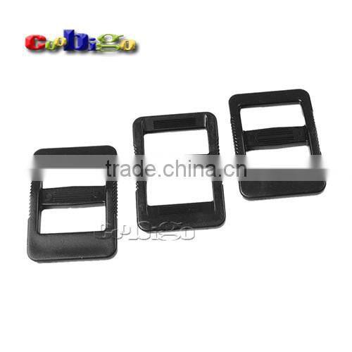 1" Webbing Plastic Tri-Glide Slider Adjustable Buckle Hardware Black for Outdoor Backpack Apparel Straps #FLC455-B