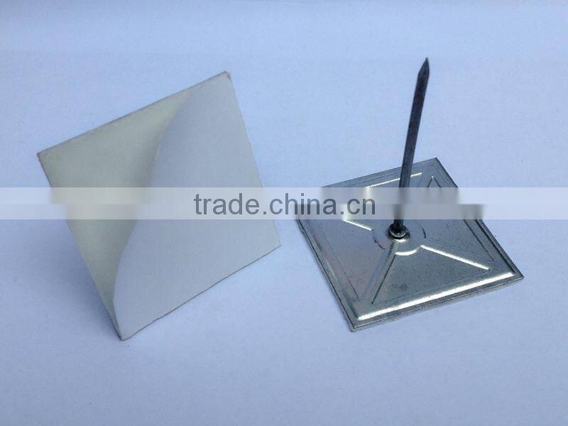 Insulation Anchor, Self Adhesive Hanger Pin With Cap & Washer