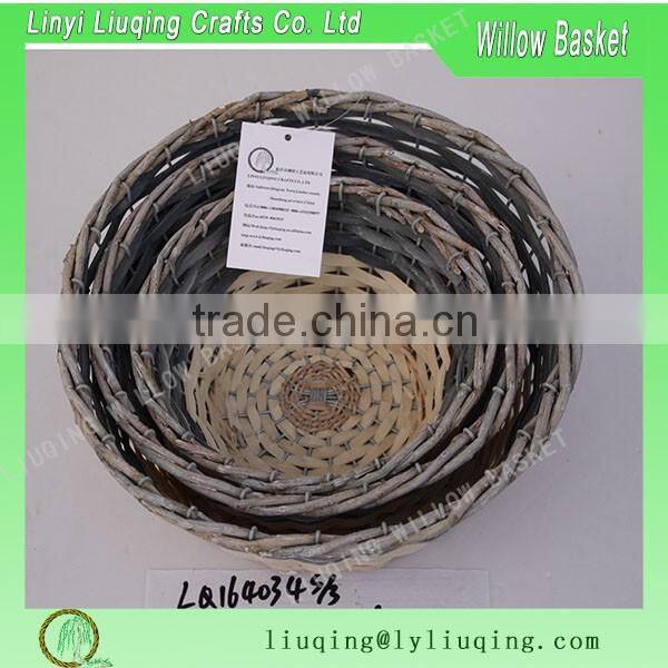 various kinds of wicker baskets for plants