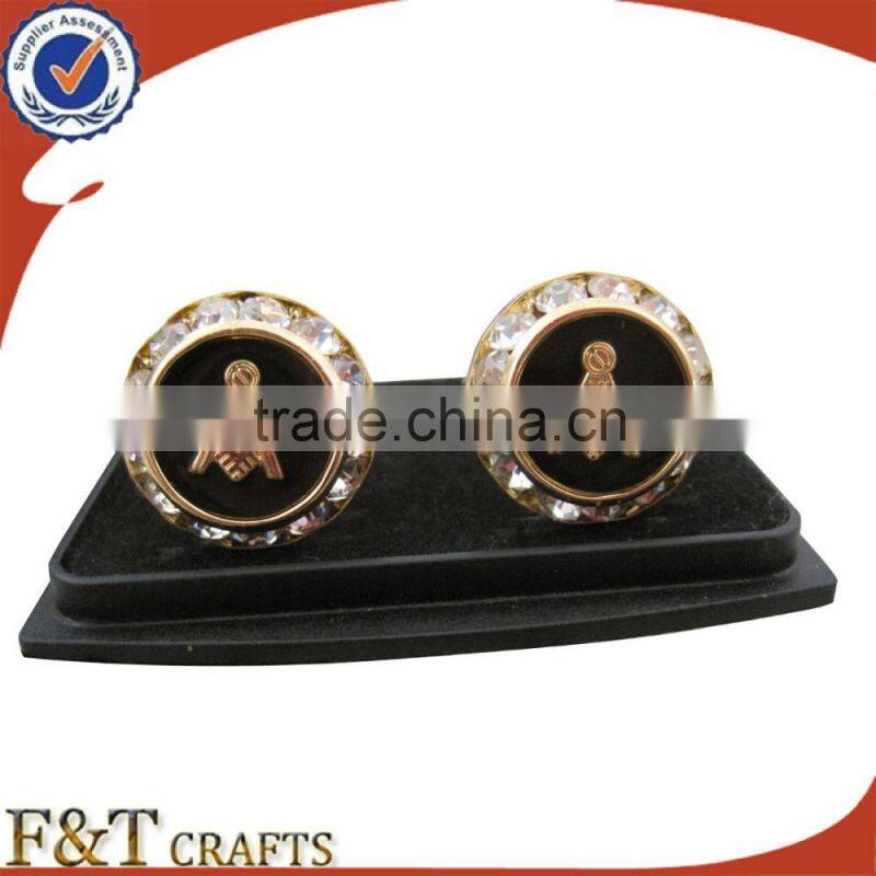 New style hot sales plating nickle pro-enamel cufflink/cufflink manufacturer/metal cufflink