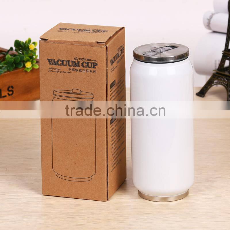 FDA passed stainless steel can shape vacuum water bottle