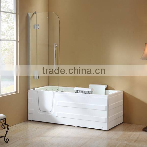 Q375G walk tub shower combo with massage bathtub/ walk in tub for disable and old people