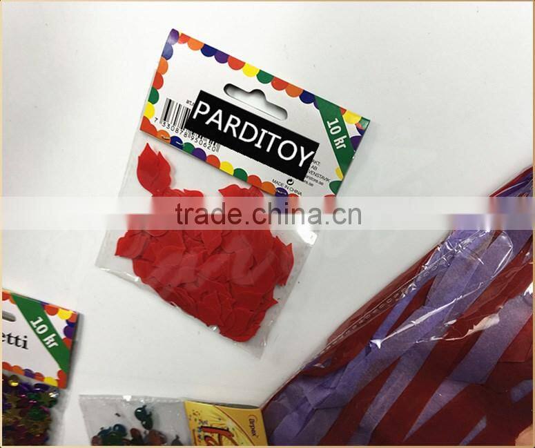 Craft metallic confetti custom confetti shape