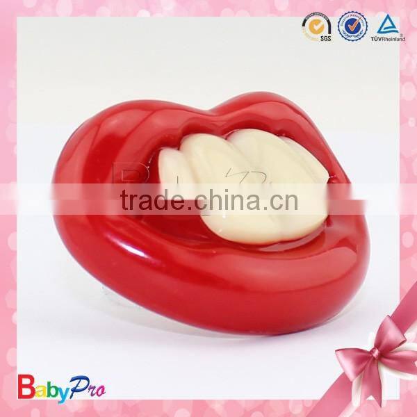 Babypro PN03 China Supplier Wholesale Promotional Plastic Nipple Baby Toys Red Color Non-Toxic Baby Relax Pacifier For Infant