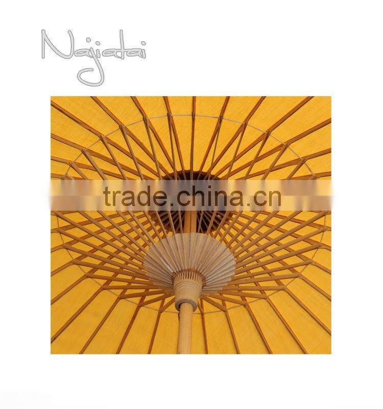 Kimono Orange Hand Painted Handmade Japanese Cloth Paper Umbrella