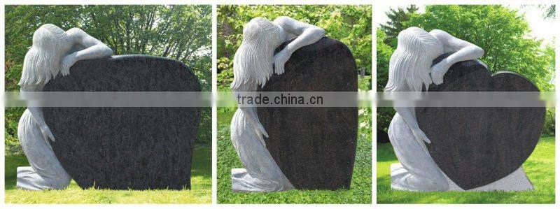 black granite funeral stones