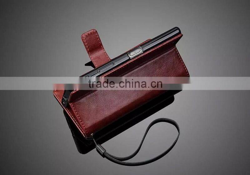 Fine Grain Leather Sheep Case For Sony Z5 Plus/Beautiful leather Design case For Sony Z5 Plus