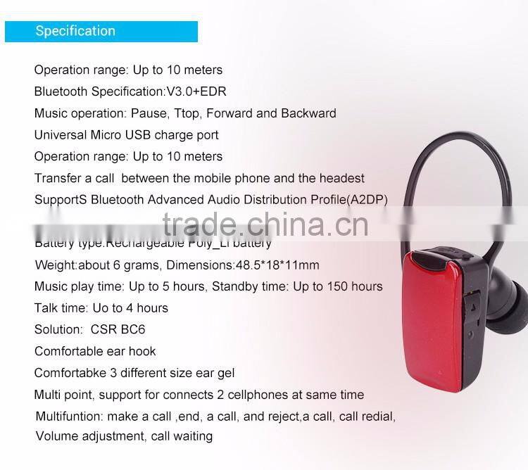 Mini Portable Cell Phone Bluetooth Headset