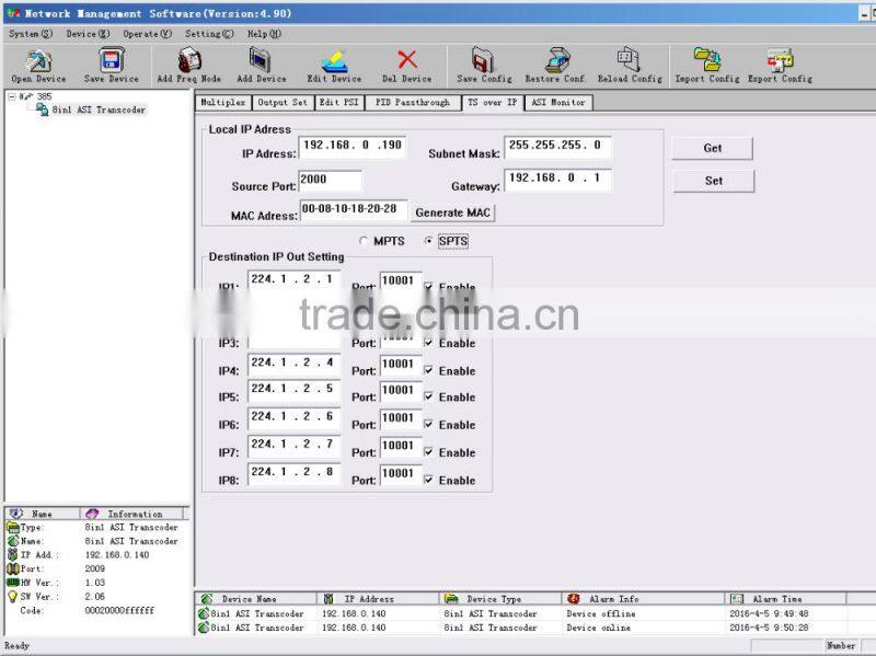 SC-1401 ASI to IP Transcoder