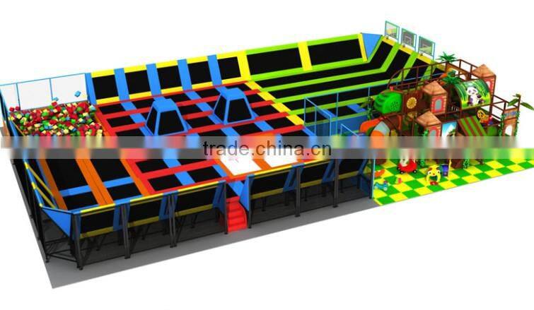 2016 used commercial big cheap children indoor playground with trampoline park for hot selling