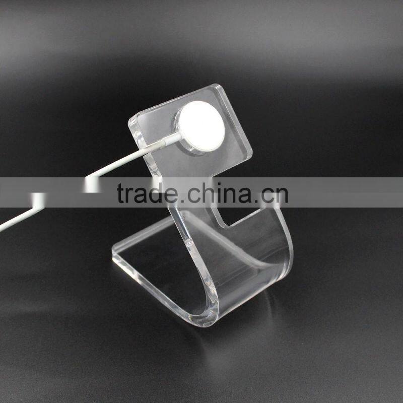 Clear acrylic plastic Wach Stand with Charging port for A-pple Watch Stand