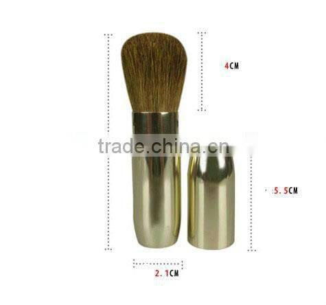 metal retractable makeup powder/foundation/blush brush