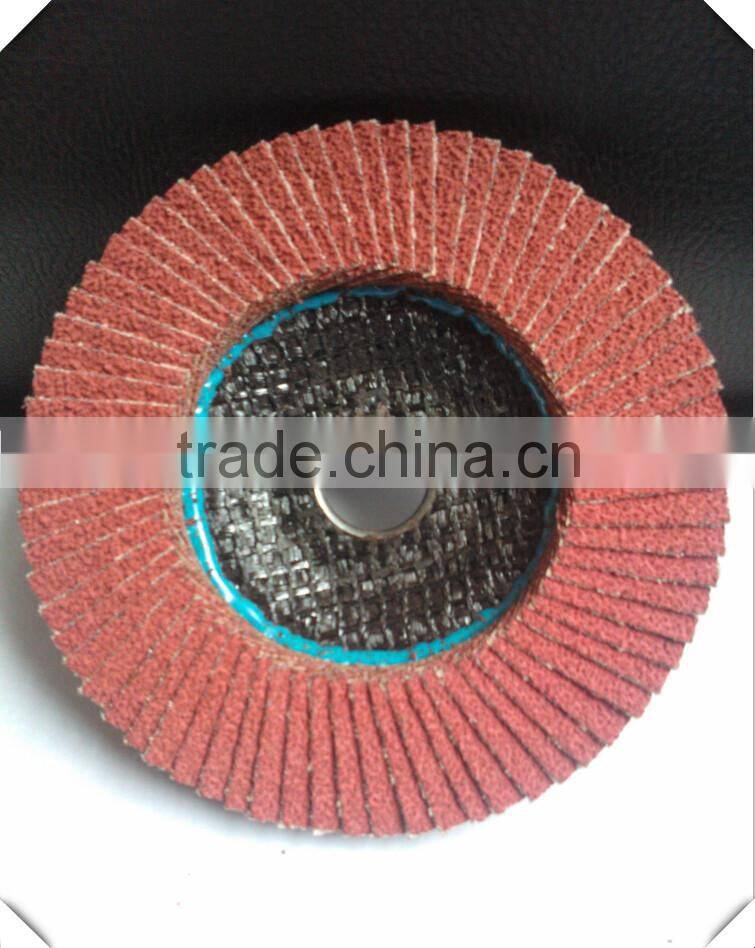 4'' 100*16 sharp Ceramic Flap Disc used on angle grinder to polish steel and stainless stell pipe
