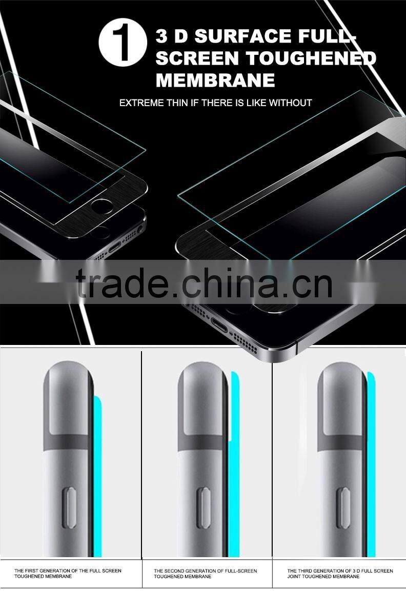 0.33mm tempered glass screen protector for iphone mobile screen protector aluminium alloy color tempered glass screen protector