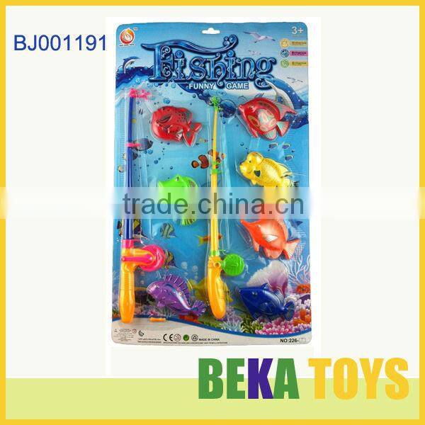 Hot summer toys happy kids toy funny magentic plastic fishing toys small kids fishing game toy