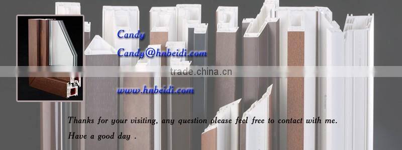 Quality 65 mm Series upvc profile extruded plastic pvc window mullion profile extrusion