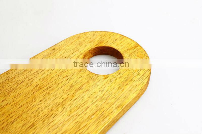 large kitchen mango wood meat vegetable cutting board with anti-slip handle