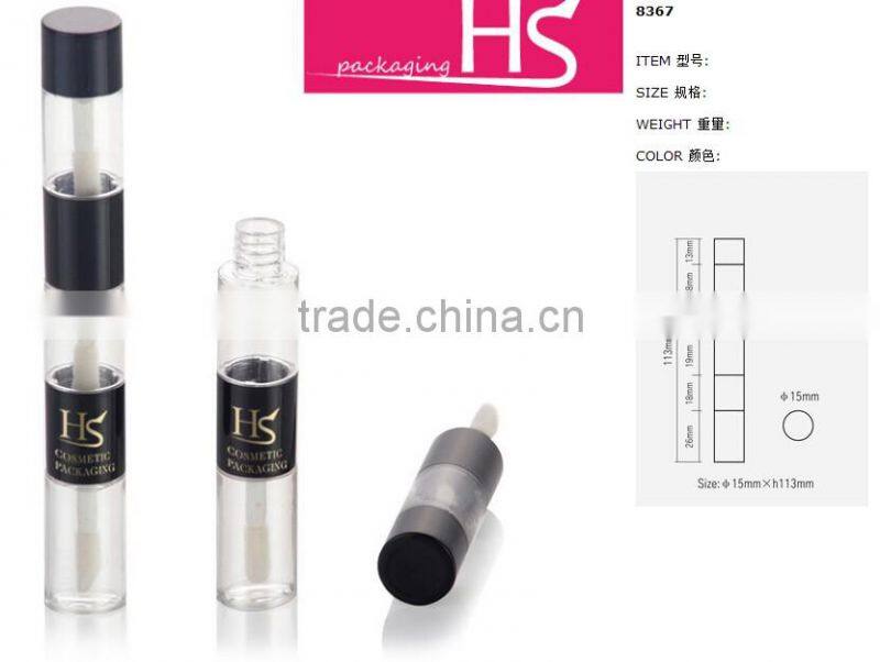 2015 New Design Three Mini Plastic Lip Gloss Container Combine Toghther as One Set