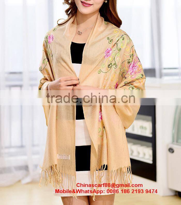 Wholesale embroidered cashmere scarves