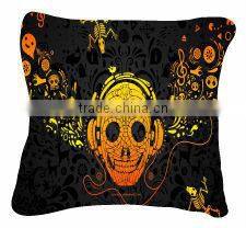 Traditional design silver kantha work cotton cushion cover 40*40cm