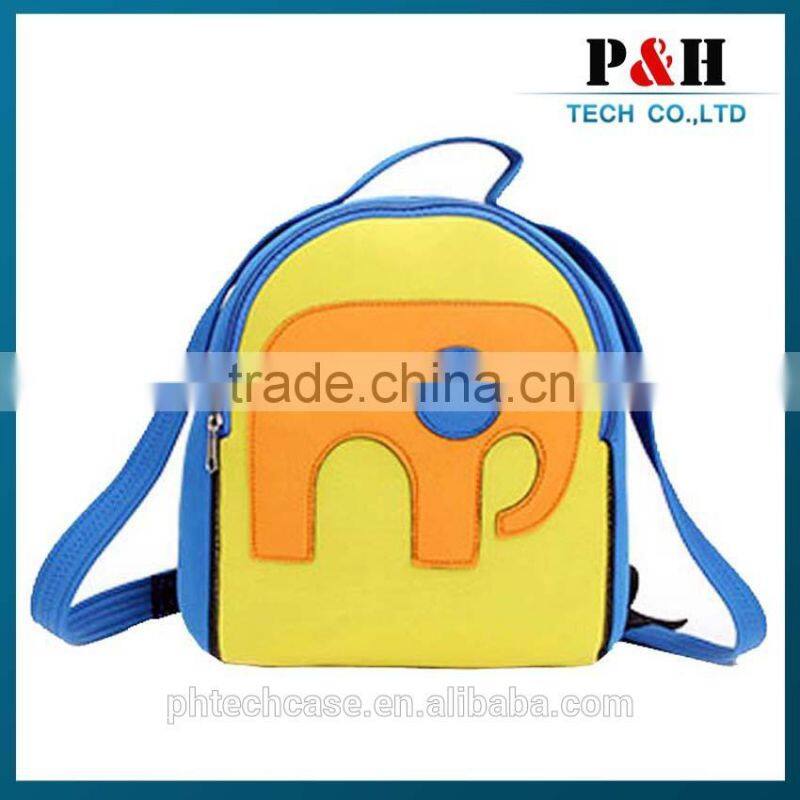 New designs neoprene novelty animal kids school bag