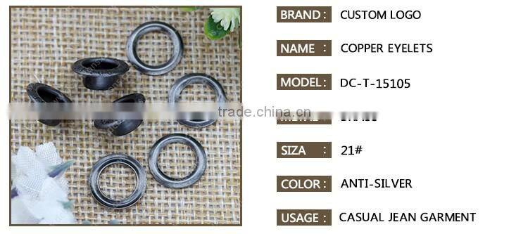 Wholesale Round Plating Silver Custom Brass Metal Eyelets