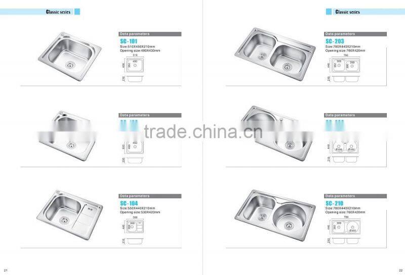 SC-127 Alibaba kitchenware suppliers stainless steel wall mounted sink