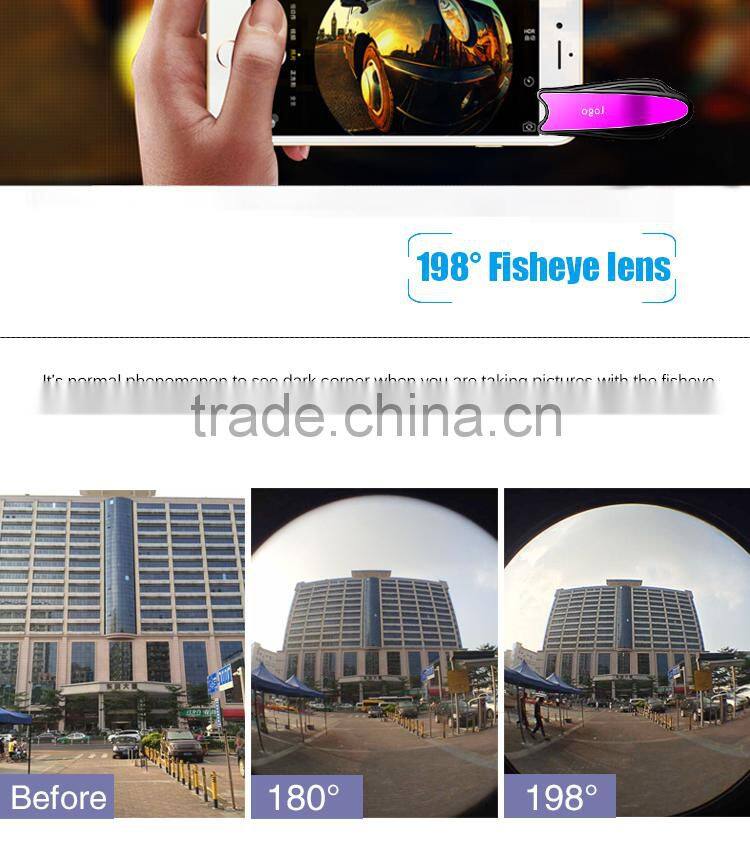 Christimas Gift 3 in1 Lens 198 Fisheye Lens Universal 0.63 Wide Angle 15 Micro Lens For iphone 5S 6S plus