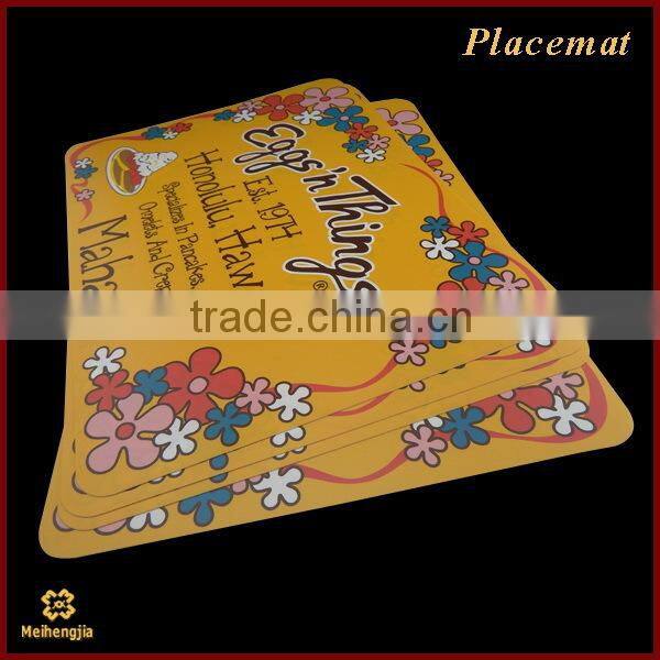 China supplier hotsale Brown pattern pvc place mat