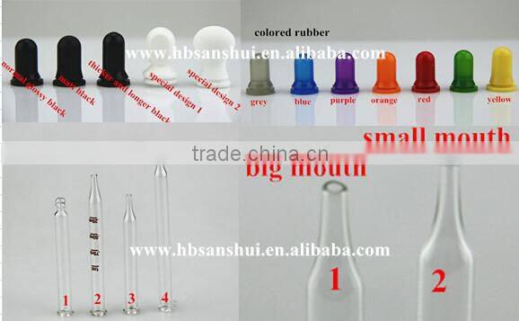 translucent black glass dropper bottle glass cosmetic serum dropper bottle