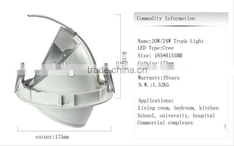 15W/20W/24W/30w/36w 360 degree cob recesssed downlight ( Pure white )