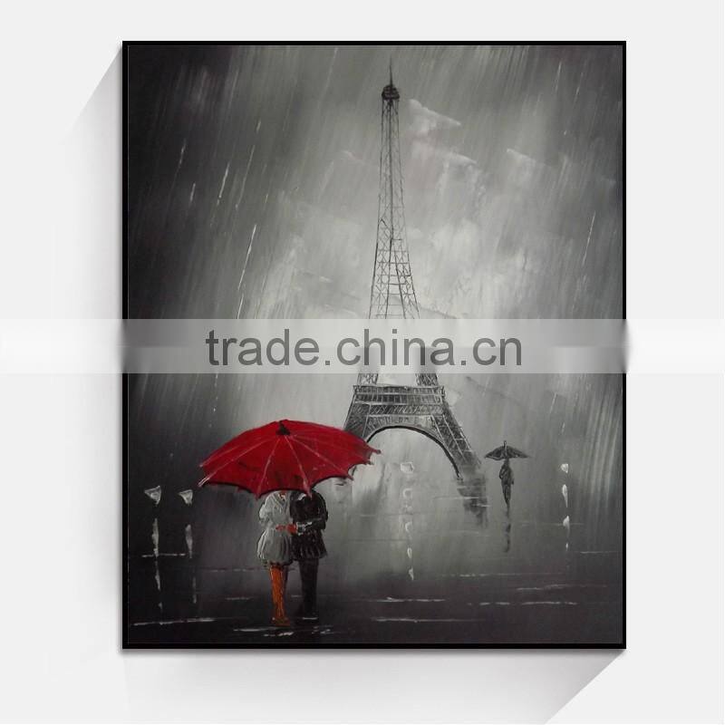 Shu1860 Hand painted paris street scene oil painting Scenery oil painting