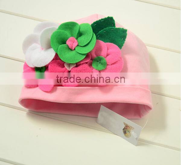 Popular Winter Cute Baby Beanie Hats With Flowers