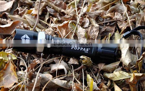 POPPAS T824 Hot sales zoom led flashlight Police Security rechargeable flashlight torch