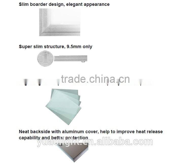 Erope market 60x60 48w CRI80 flat led panel ceiling light 3 years warranty.