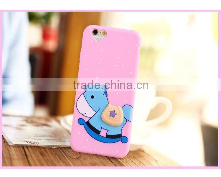 3D silicone phone case/cute cartoon Animal silicone phone case