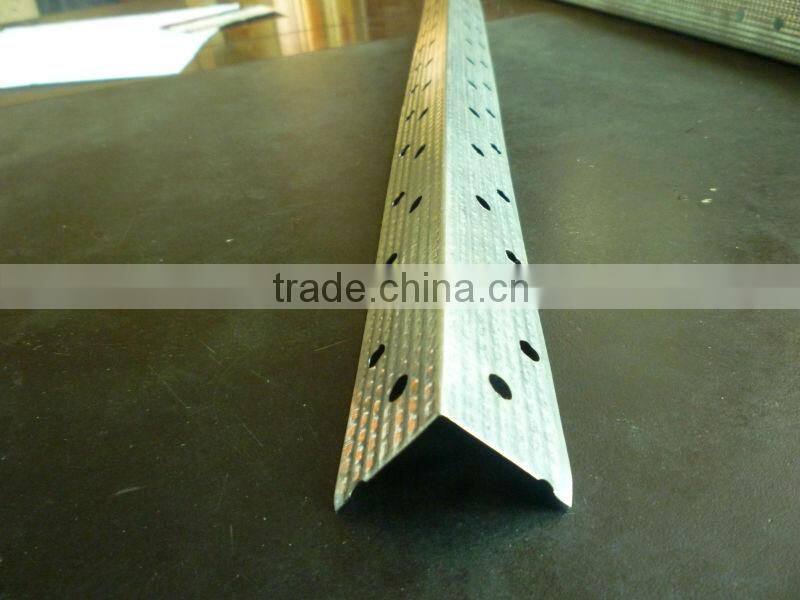 Galvanized metal profile/corner bead for drywall partition