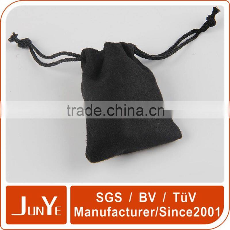 customized hot stamping logo leather drawstring bag