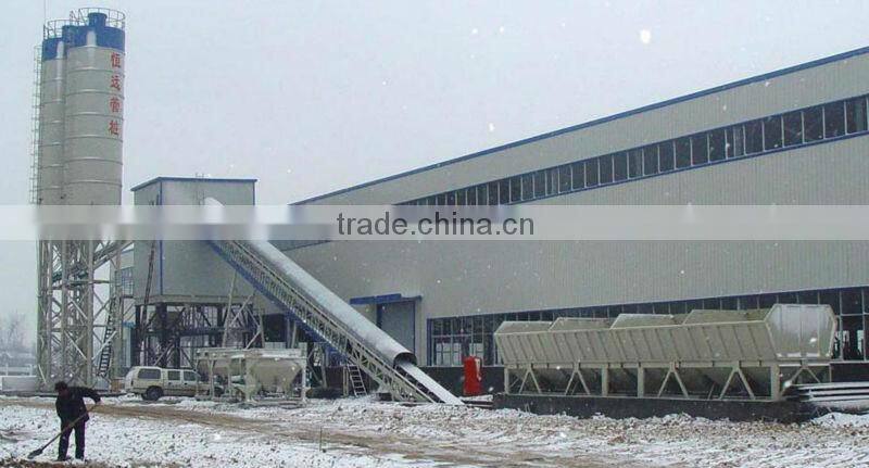 CE certificated HZS25 -HZS240stationary concrete batching plant cememt mixing machine with capacity from 25 m3/h to 420m3/h