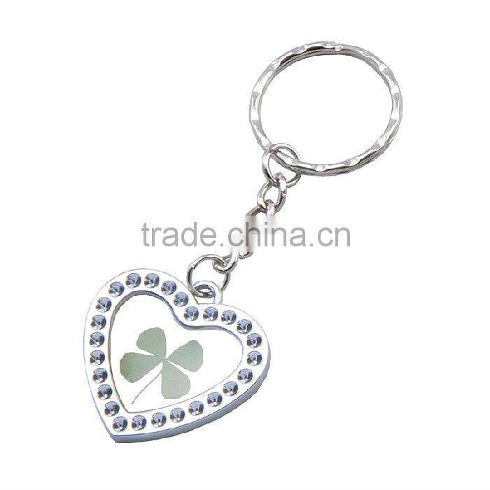 Real irish four leaf clover keychains