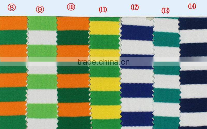 95% cotton 5% double-sided spandex stripe jersey knit fabric