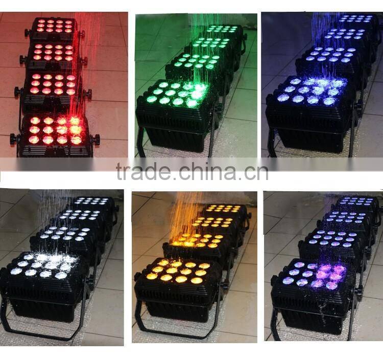 Rechargeable battery power IP65 12pcs 6in1 Wireless dmx outdoor waterproof led par light