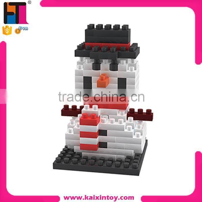 New arrival Santa Claus kids educational ABS plastic DIY micro building block toy